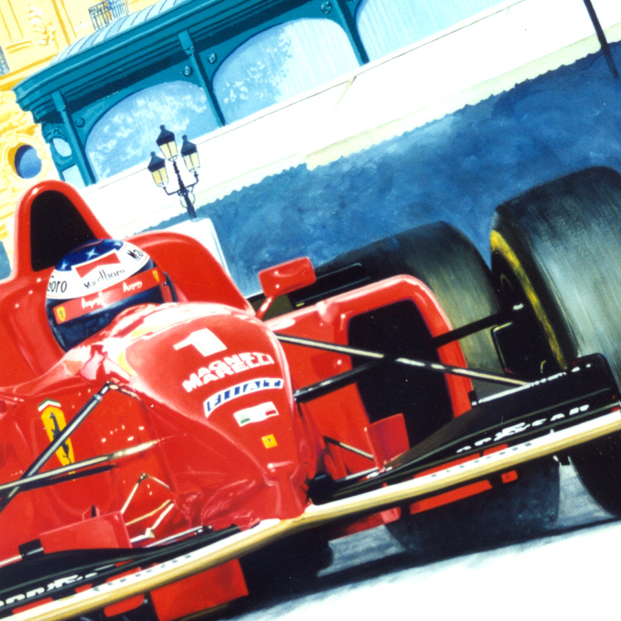 Illustration d'une Ferrari F1 à Monaco