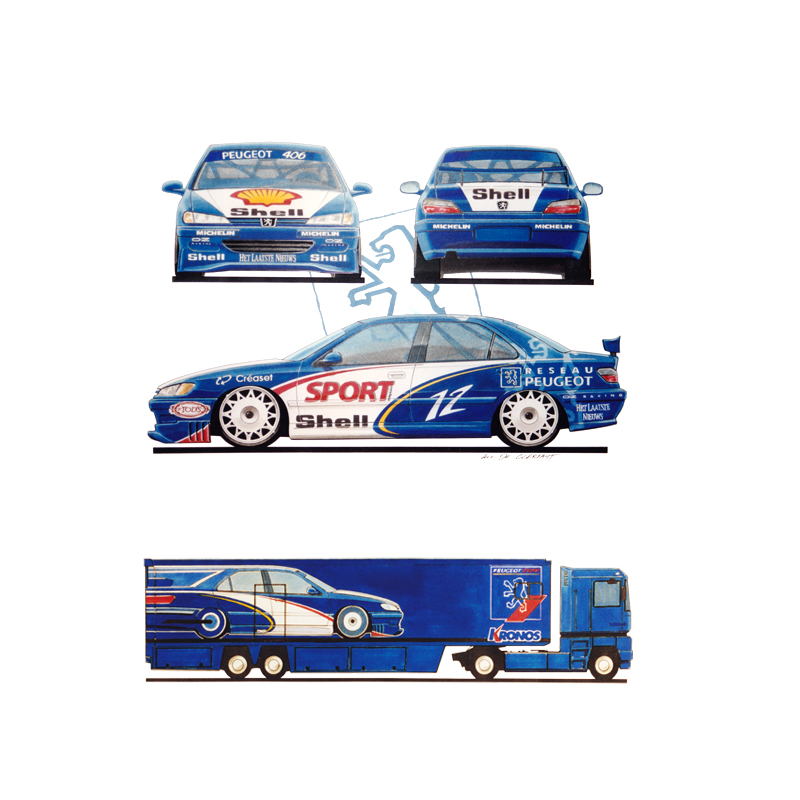 Décoration Peugeot 406 Procar Belgium