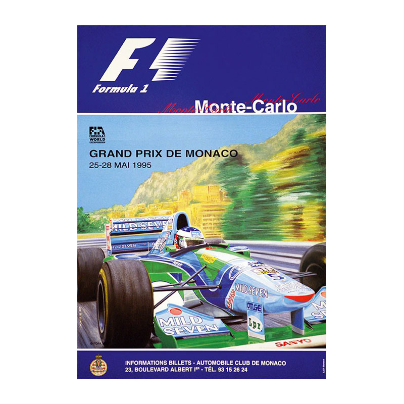 Affiche du Grand-Prix de Monaco 1995